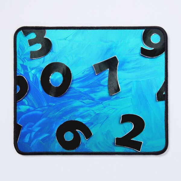 Item preview, Abstract pattern numbers game blue turquoise blue lagoon designed and sold by G-M-Designs.