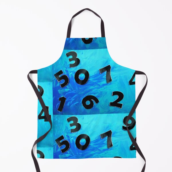 Item preview, Abstract pattern numbers game blue turquoise blue lagoon designed and sold by G-M-Designs.