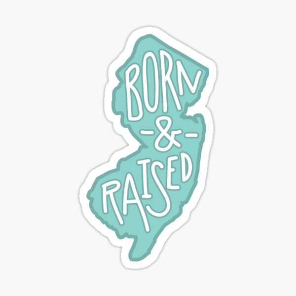 BORN AND RAISED - BLUE COLLAR - SKULL - Work Union Misc Funny Sticker