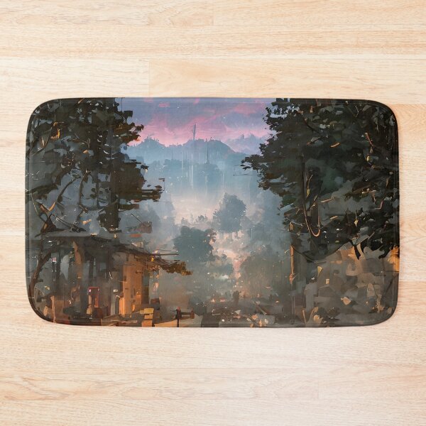 Item preview, A burning post-apocalyptic city at sunset designed and sold by ArthurVandelay.