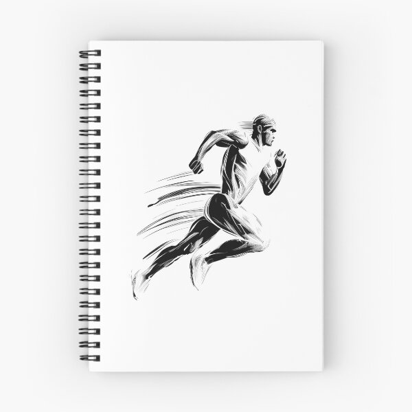 Item preview, Majestic Speed in Monochrome: Striking Black and White Image of a Male Sprinter designed and sold by FiveIntentions.