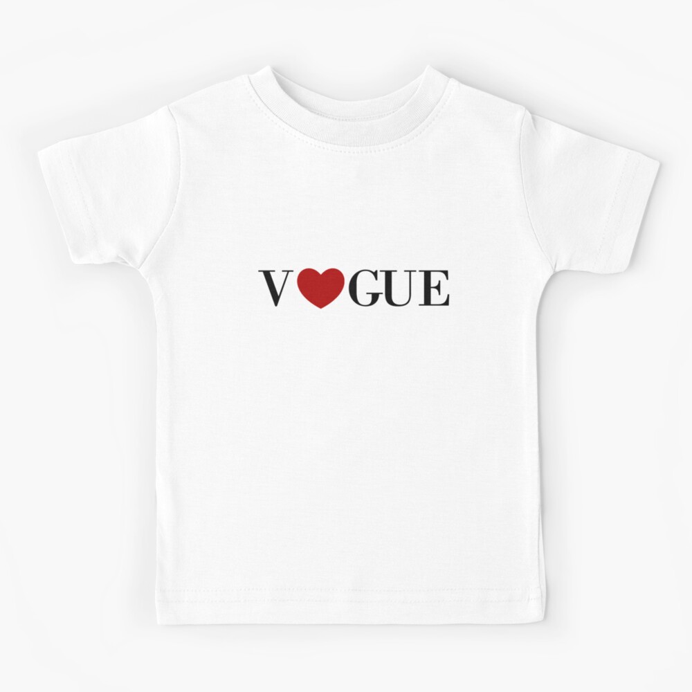 Vogue Design With Red Heart Kids T Shirt By Regalos Co Redbubble - roblox fan kids t shirt by infdesigner redbubble