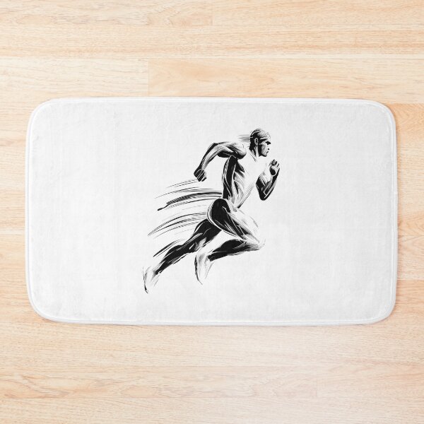 Item preview, Majestic Speed in Monochrome: Striking Black and White Image of a Male Sprinter designed and sold by FiveIntentions.
