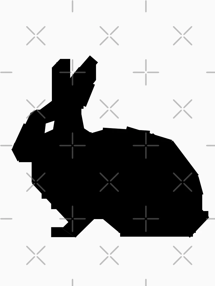 Thumbnail 6 of 6, Pullover Hoodie, Square Rabbit designed and sold by BasicDesignsDK.