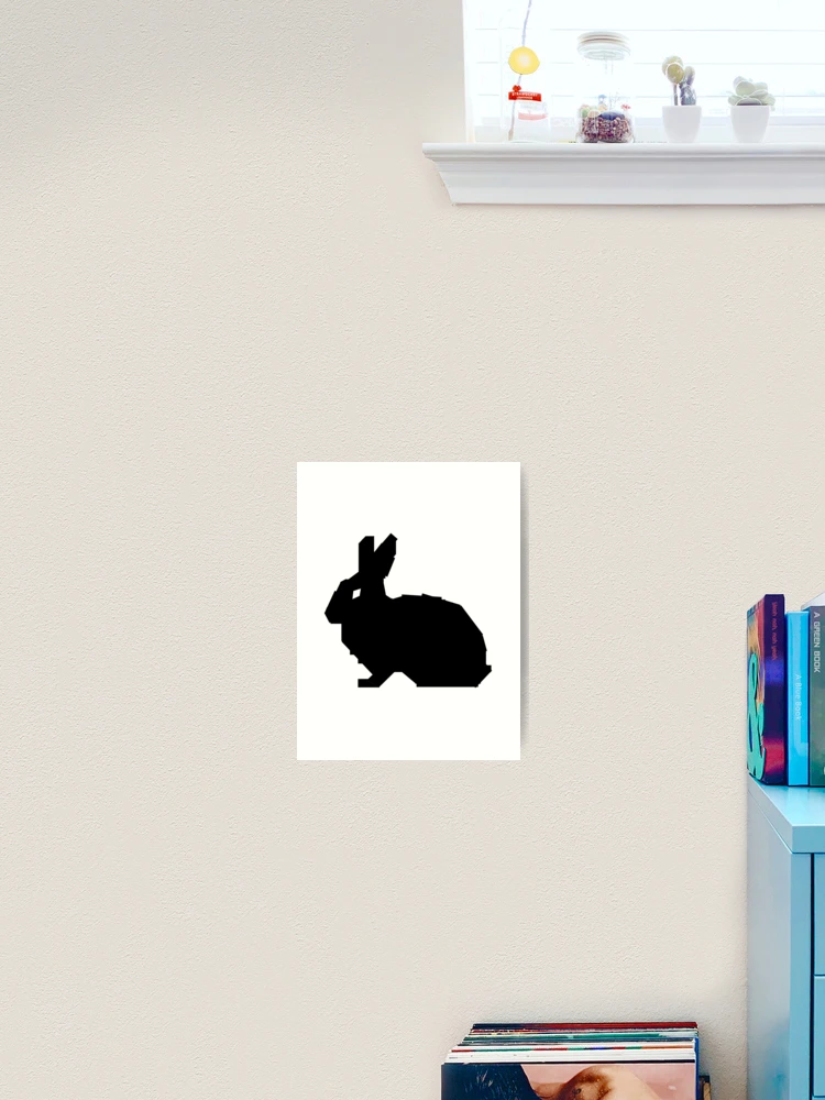 Thumbnail 2 of 3, Art Print, Square Rabbit designed and sold by BasicDesignsDK.