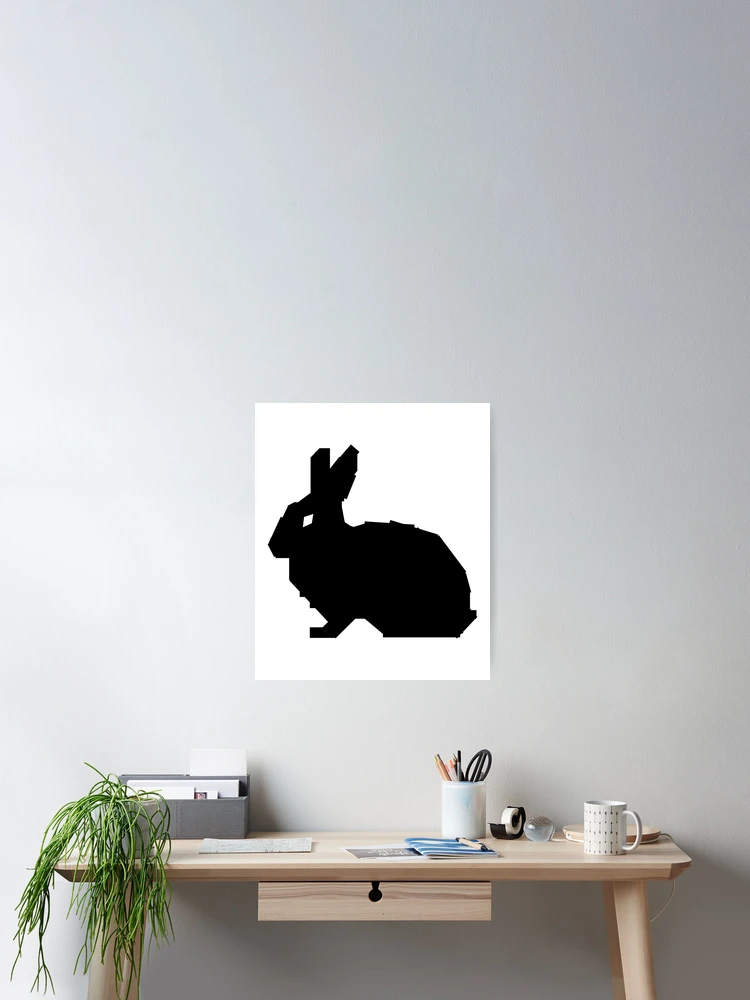 Thumbnail 2 of 3, Poster, Square Rabbit designed and sold by BasicDesignsDK.