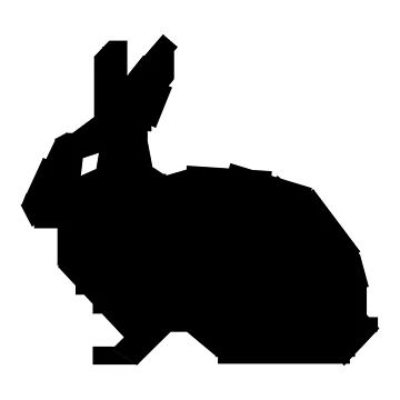 Artwork thumbnail, Square Rabbit by BasicDesignsDK