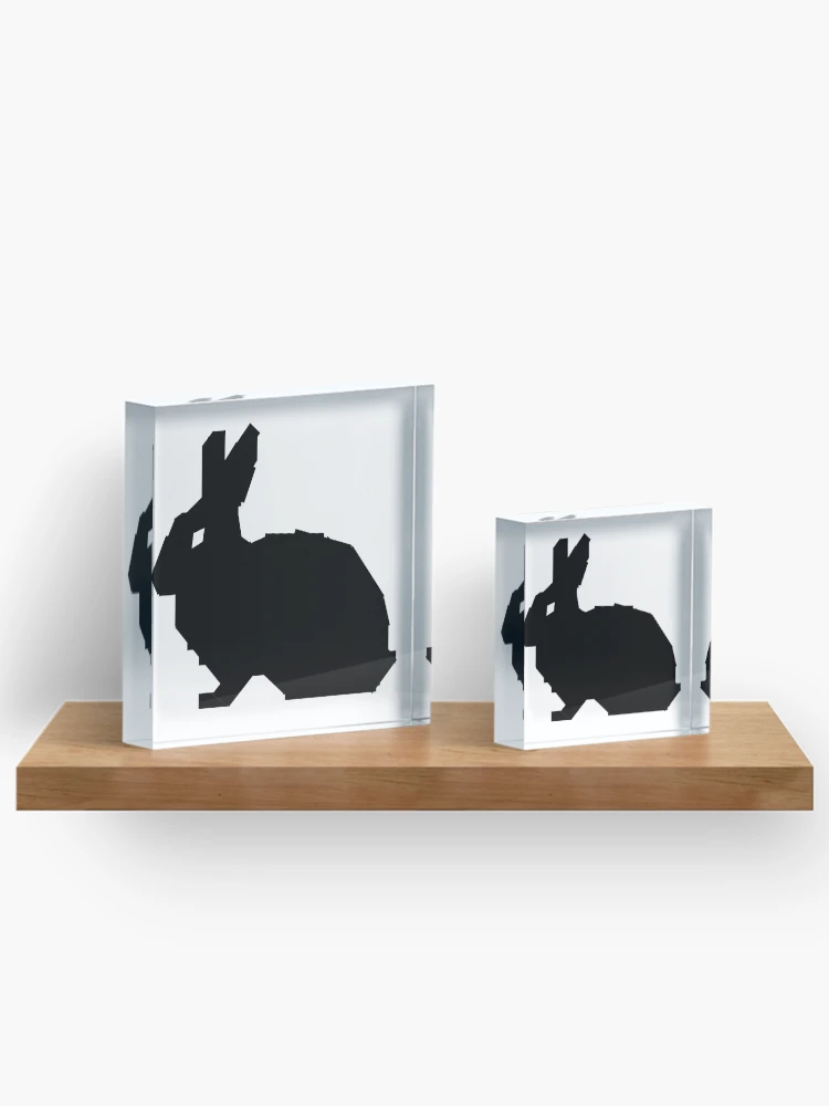 Thumbnail 3 of 5, Acrylic Block, Square Rabbit designed and sold by BasicDesignsDK.
