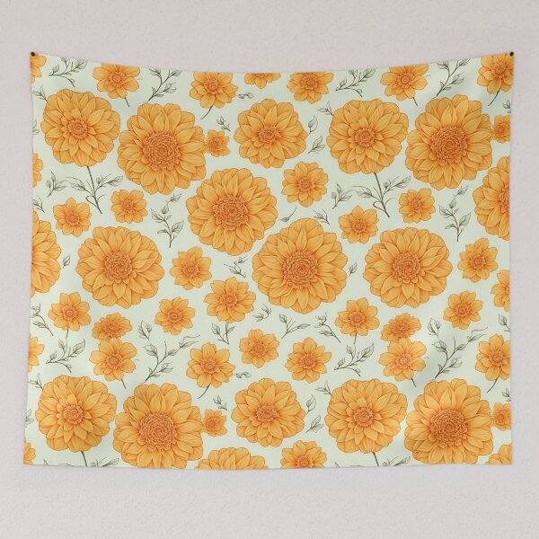 Item preview, sunflower sensation repeating flower pattern designed and sold by flashyflowers.