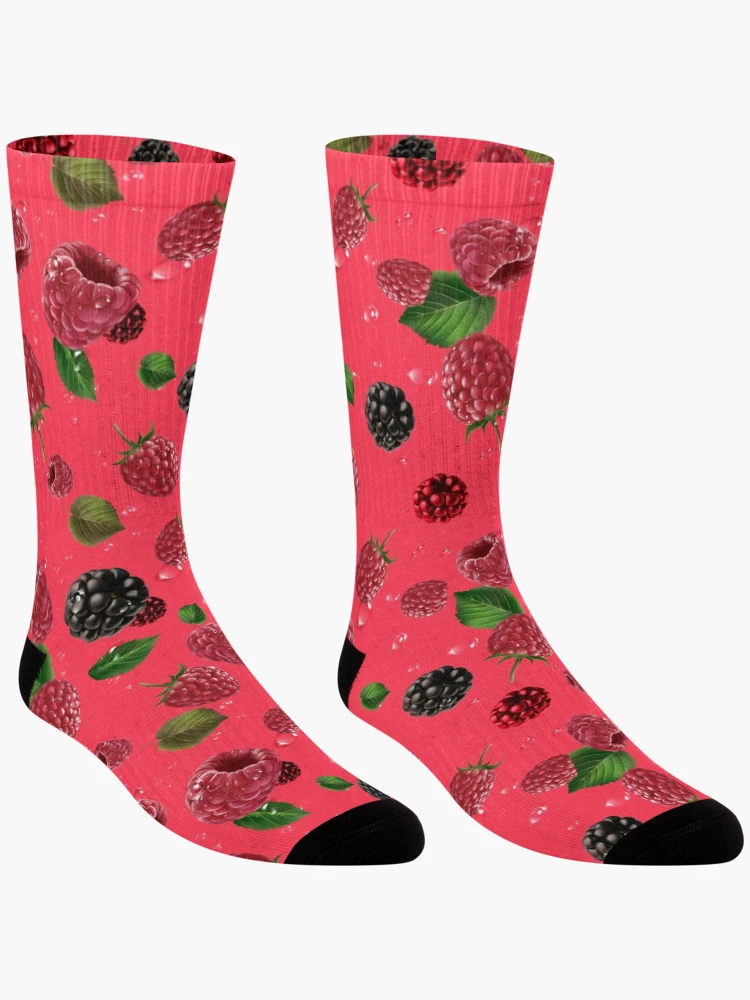Thumbnail 3 of 5, Socks, Raspberry Pattern designed and sold by B & K Store.