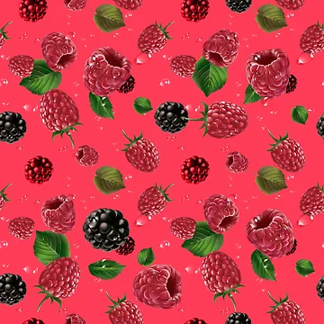 Artwork thumbnail, Raspberry Pattern by B & K Store