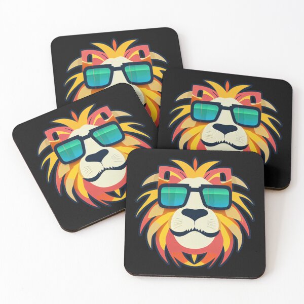 Item preview, Line Art Lion Wearing Sunglasses  designed and sold by BryanGood.
