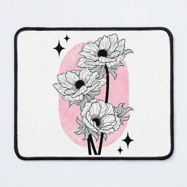 Artikelvorschau, Weiße Anemonen (rosa Hintergrund) entworfen und verkauft von ObsidianDaz.