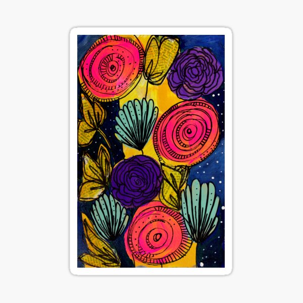 Floral Doodle Sticker