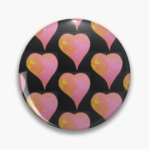 Artikelvorschau, Scherenschnitt Herz abstraktes Muster gelb pink orange schwarz entworfen und verkauft von G-M-Designs.