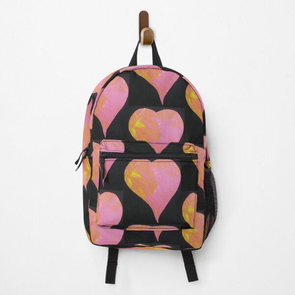 Artikelvorschau, Scherenschnitt Herz abstraktes Muster gelb pink orange schwarz entworfen und verkauft von G-M-Designs.