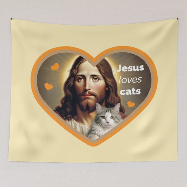 Item preview, Jesus loves cats designed and sold by Niktarka.