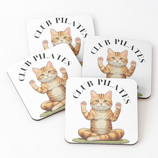 Item preview, Club Pilates cat on a mat  designed and sold by Socool101.