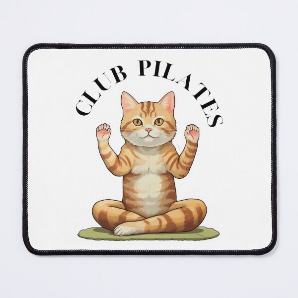 Item preview, Club Pilates cat on a mat designed and sold by Socool101.