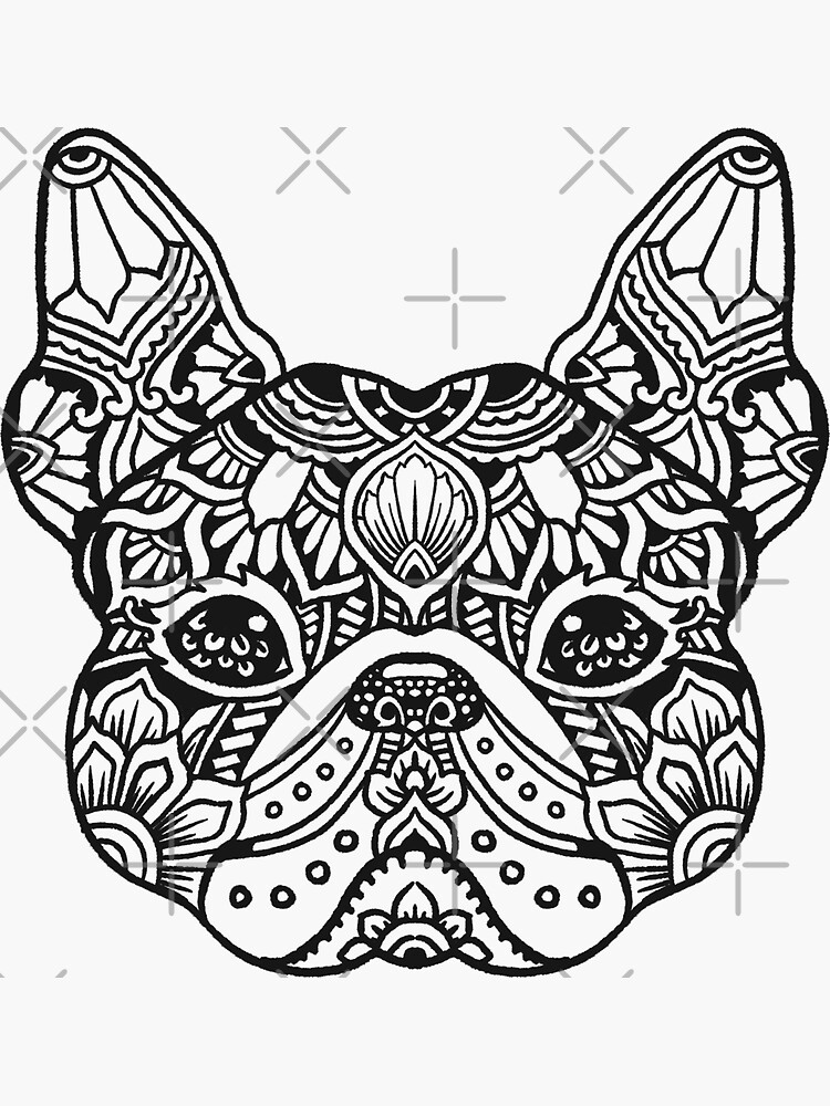 Boston Terrier Mandala Coloring Book For Adults (Paperback)