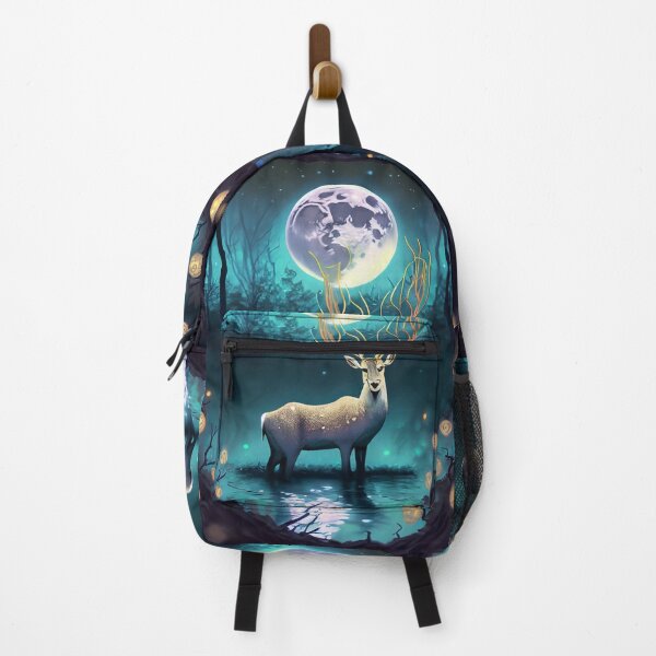 Item preview, Sad deer in a forest lake at night, Woodland Secrets, halloween,  designed and sold by Sunmoonlove.