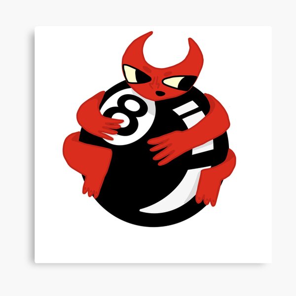 Discover Demon hugging 8ball  | Canvas Print
