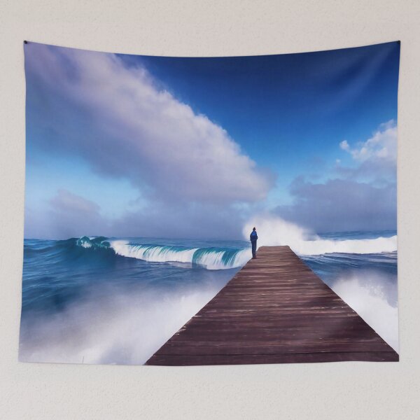 Item preview, A man standing on a pier designed and sold by M-Y-A-R-T-.