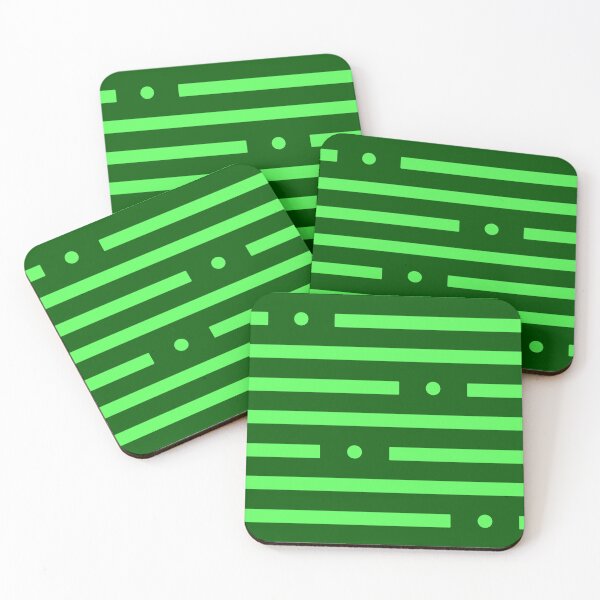 Item preview, Abstract: Dots and dashes: Light Green On Dark Green designed and sold by TheScraggyBeard.