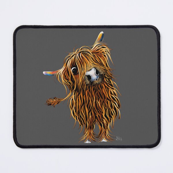Item preview, HiGHLaND CoW PRiNT SCoTTiSH ' CoooWeee oN GReY ' BY SHiRLeY MacARTHuR designed and sold by Shirley MacArthur Art.