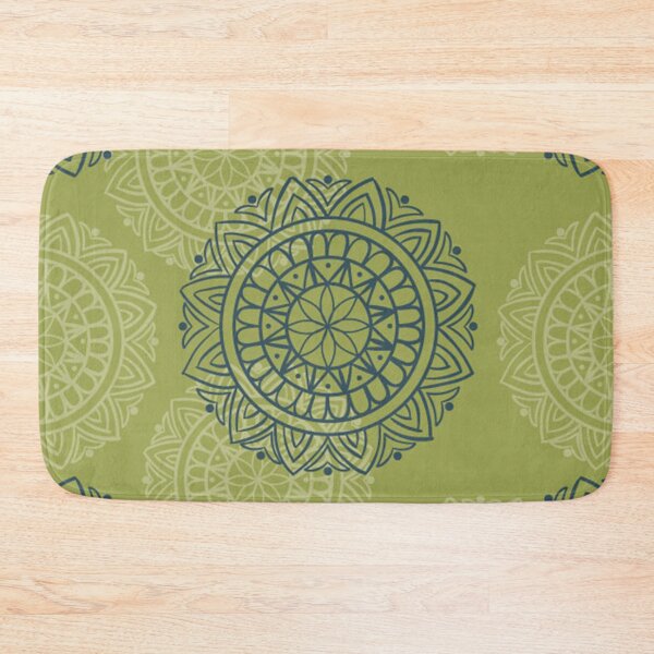 Item preview, Green Block Print Art designed and sold by wowpatterns.