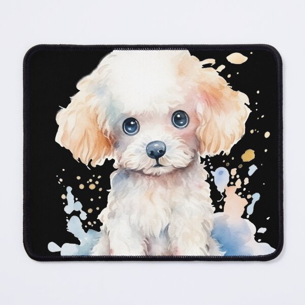 Item preview, Watercolour White Miniature Poodle Puppy designed and sold by Amazing-Kortez.