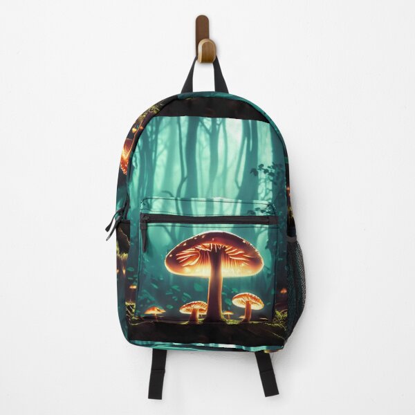 Item preview, Magical glowing mushrooms in the forest at night, poisonous mushrooms, halloween designed and sold by Sunmoonlove.