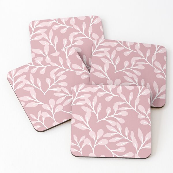 Item preview, Baby pink background leaf pattern designed and sold by Chirayu1111.