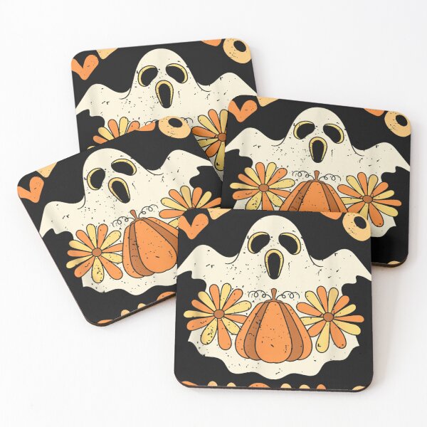 Item preview, Retro Groovy Let's Go Ghouls Halloween Ghost Pumpkin Women  designed and sold by TracySMartinez.