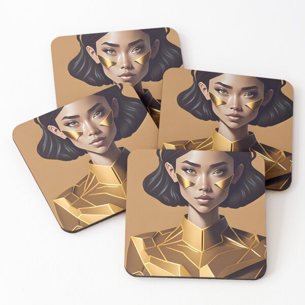 Aperçu de l'œuvre Femme conçue dans un style polygonal créée et vendue par niesporekstudio.