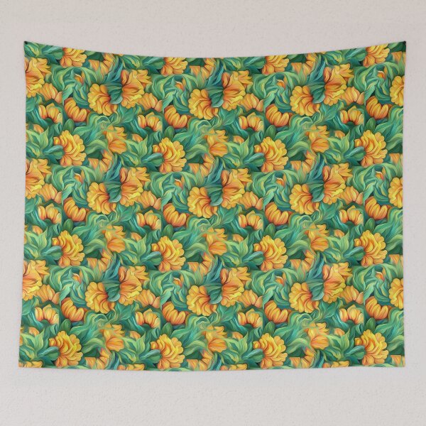 Item preview, Flower pattern Oil Painting 4 designed and sold by Poompipat Nutdechanant.