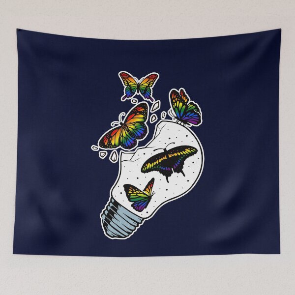 Item preview, LGBTQ Butterflies in Rainbow Flag Colors designed and sold by Savchuk-Vova.