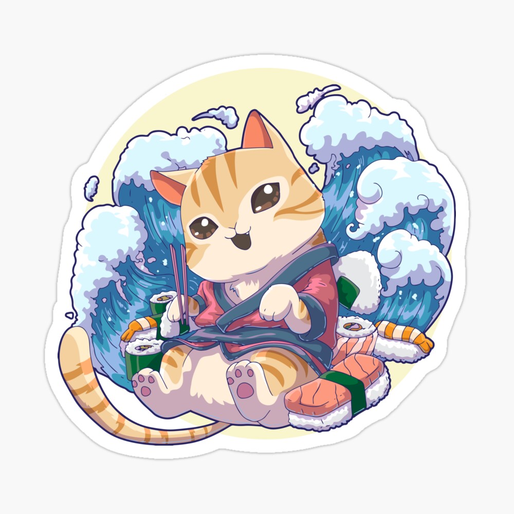 Sushi Cat Anime Kawaii