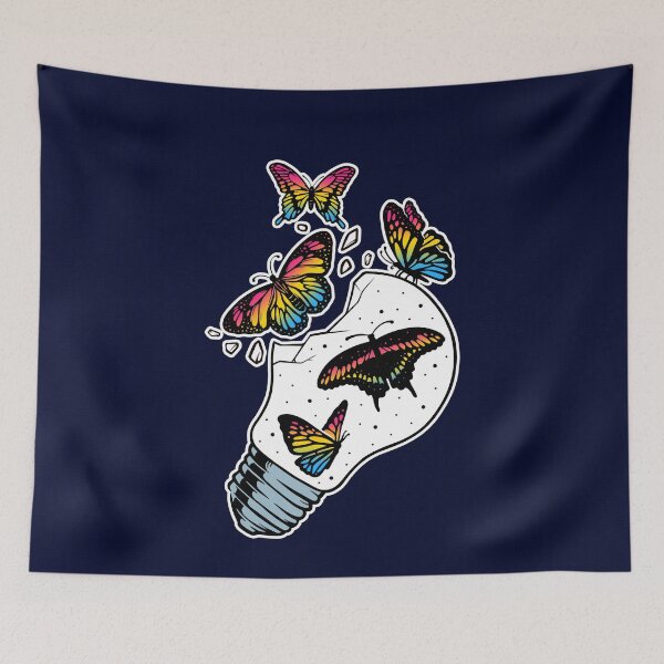 Item preview, LGBTQ Butterflies in Pansexual Flag Colors designed and sold by Savchuk-Vova.