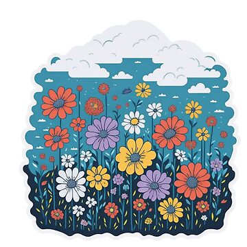 Cute Flower Sticker #003 Sticker for Sale by RichArtDesigns