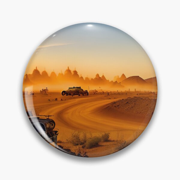 Item preview, A ravaged world of sand dunes and searing heat designed and sold by PixieDustAIArt.