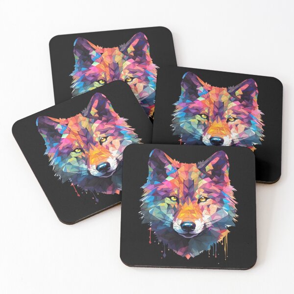 Item preview, Colorful Geometric Wolf Head | Speedpainting Style designed and sold by BNCH44.
