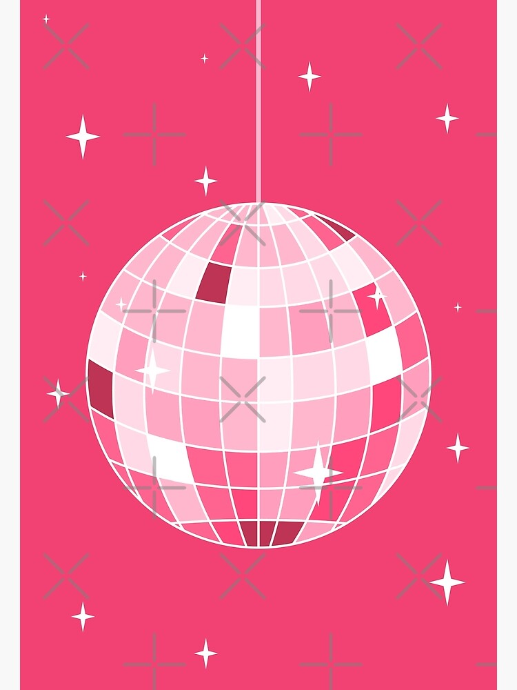 Hot pink disco ball. Mirrorball Postcard for Sale by CoCoArt-Ua