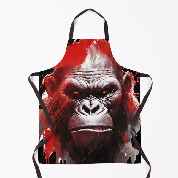 Item preview, Red Ape Head on Red | Noir Comic Art designed and sold by BNCH44.