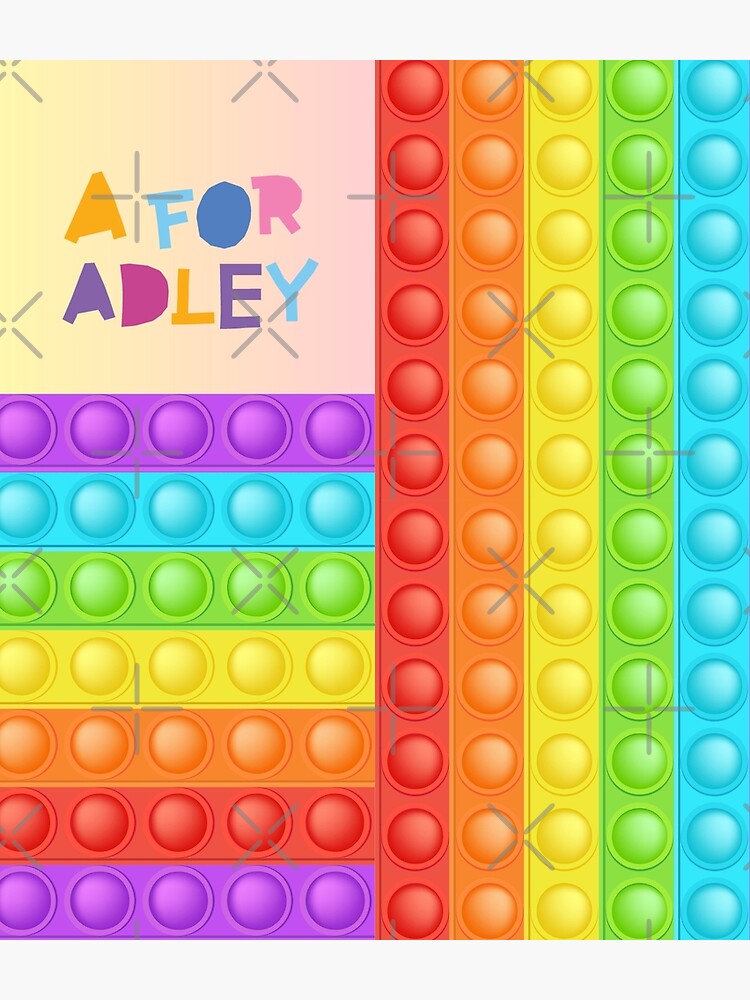 "Popit silicone backpack. Beautiful A For Adley girls school backpack