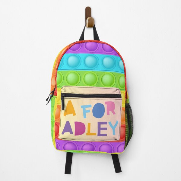 Vista previa del artículo con la obra «Mochila popit de silicona. Hermosa mochila escolar para niñas A For Adley PINK, mochilas de regreso a la escuela, A For Adley», diseñado y vendido por Boy From North.