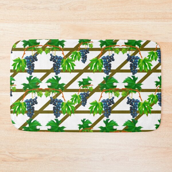 Item preview, Vintage & Vines and Grapes on the Vineyard's Fence on the White Background designed and sold by IraNiva.