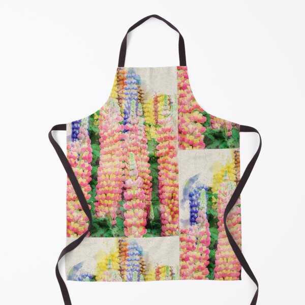 Item preview, Pink, yellow and blue Lupin flowers in watercolour designed and sold by bailey-cooper.