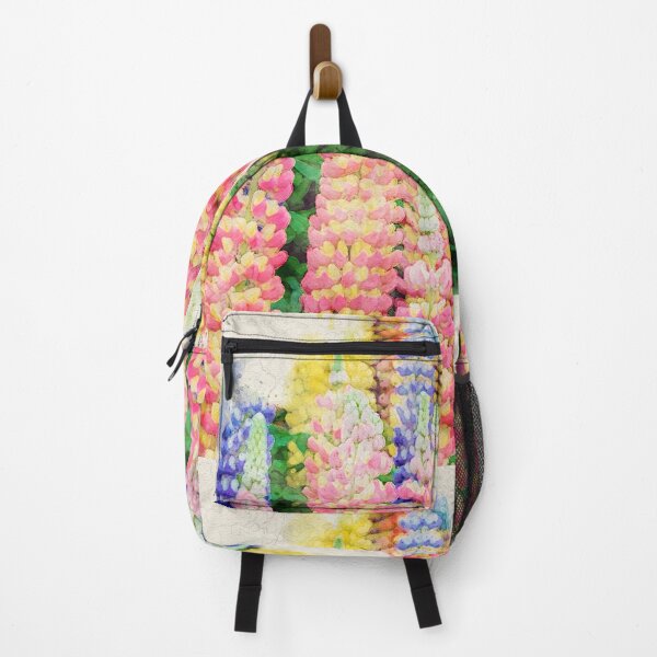 Item preview, Pink, yellow and blue Lupin flowers in watercolour designed and sold by bailey-cooper.