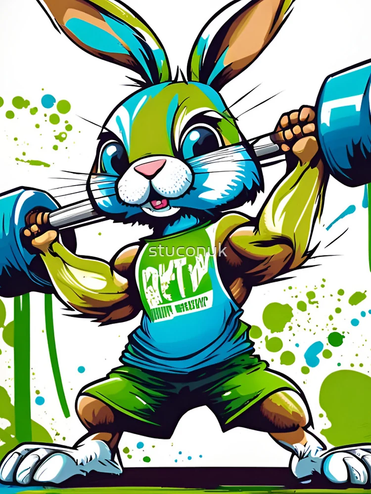 Thumbnail 4 of 4, iPhone Case, Workout Rabbit designed and sold by StuART Creations.